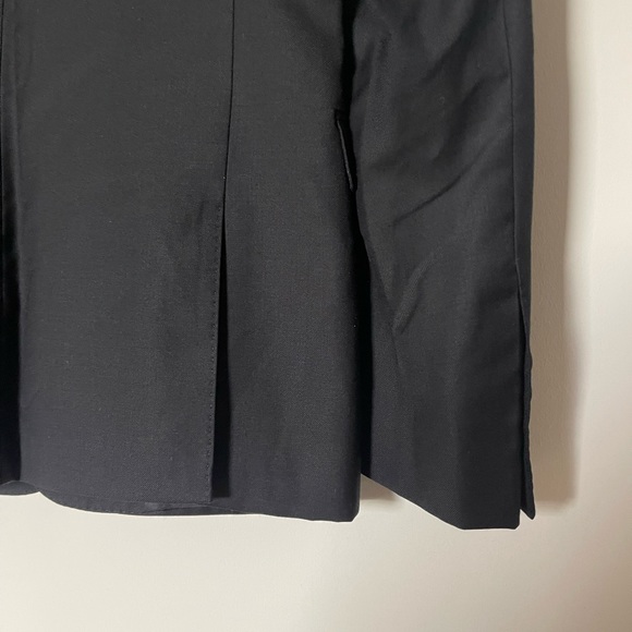 Kooples Navy Womens Blazer Suit Jacket With Shoulder Pads - Picture 5 of 10